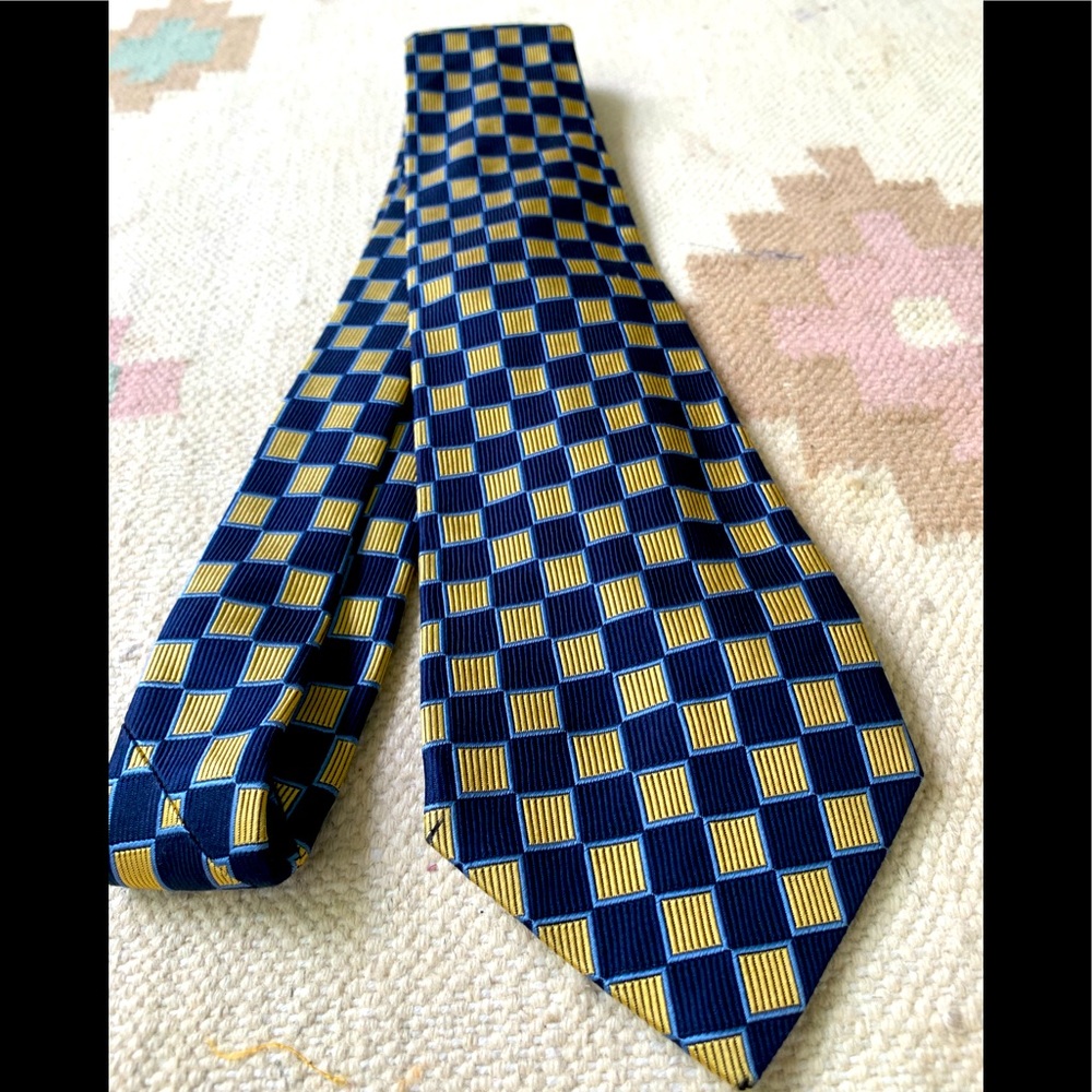 Turnbull & Asser Navy and Yellow Tie